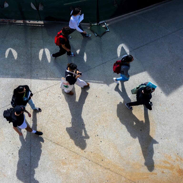 Students Walking to Class