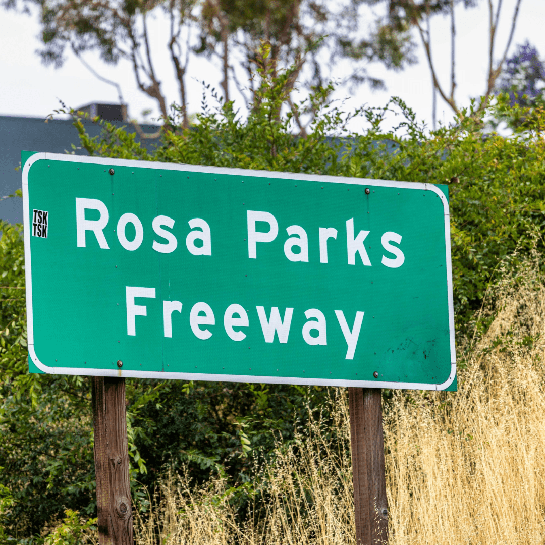 Rosa Parks Freeway road sign