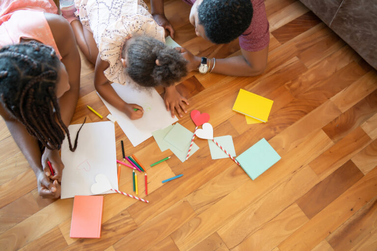 Are We Ready to #MeetTheMoment? (2015) 3 Adult and children doing an arts and crafts activity together at home