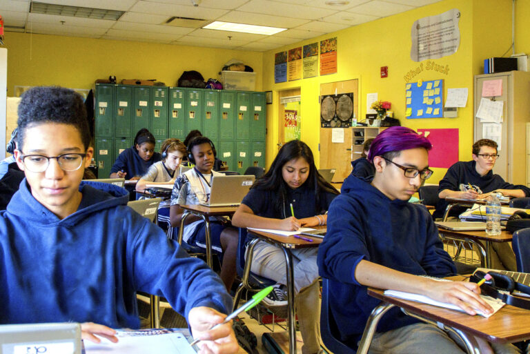 Defending Dignity in School Discipline (2007) 6 Students completing schoolwork in a public school classroom